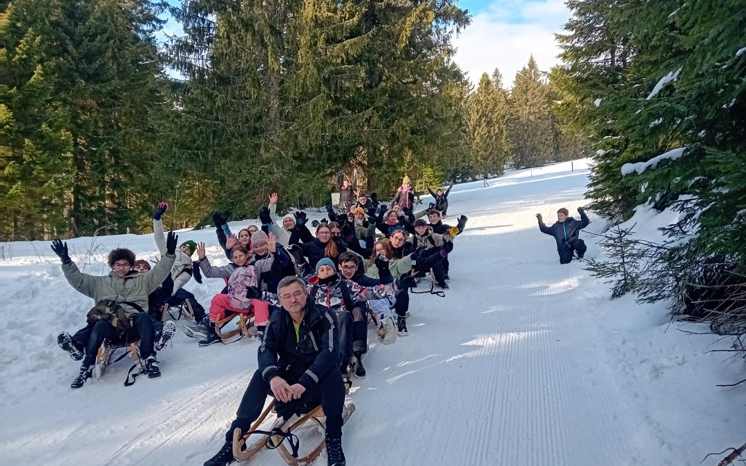 Eine schneereiche Austauschwoche für unsere Gäste aus Mirebau